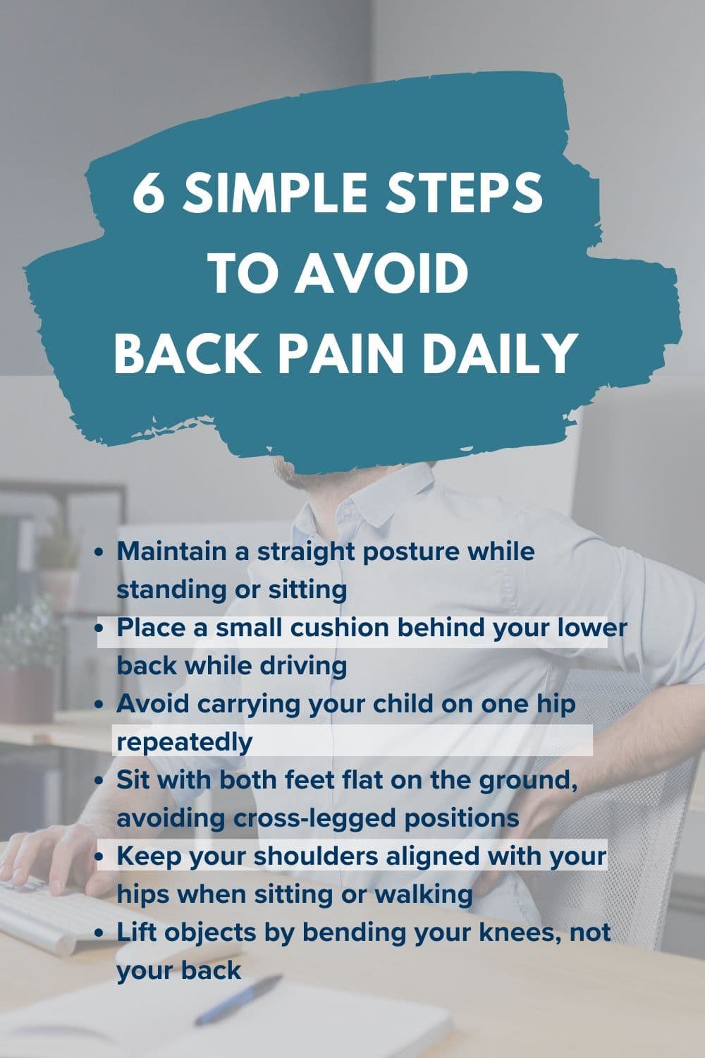 6 Simple Steps to Avoid Back Pain Daily