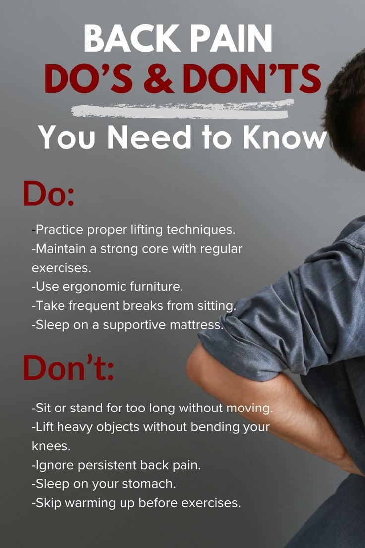 Back Pain Do’s and Don’ts for Relief and Prevention