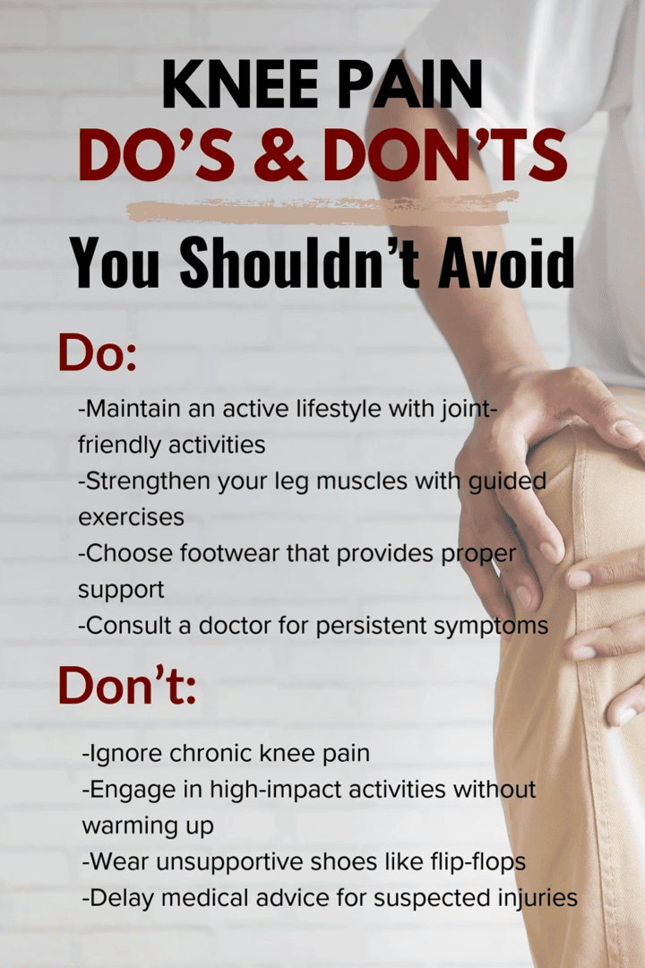 Knee Pain Do’s & Don’ts You Shouldn’t Avoid 1 3 2