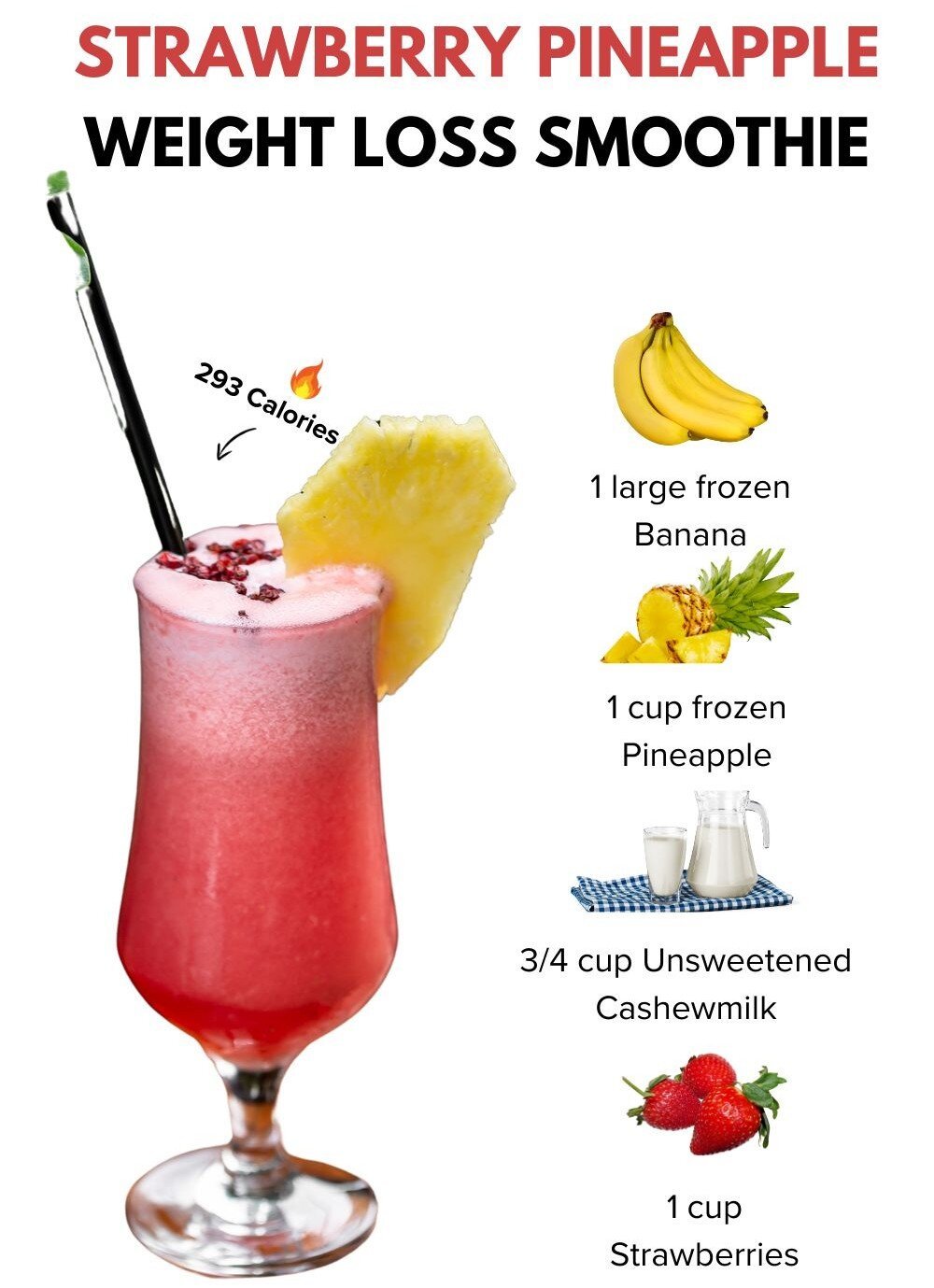 Strawberry Pineapple Weight Loss Smoothie Recipe