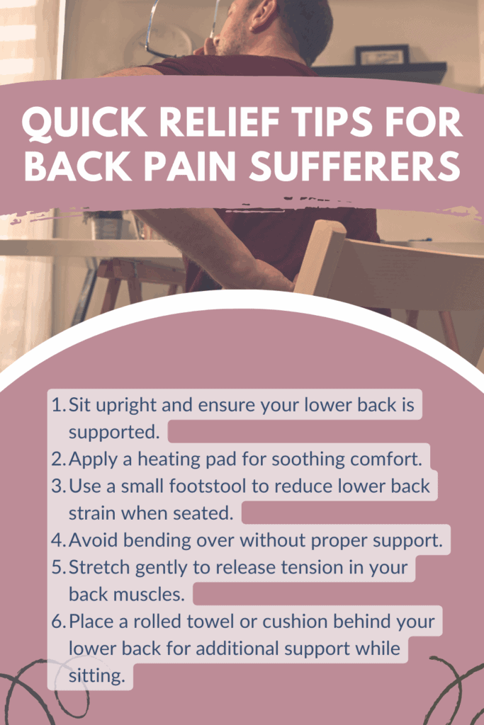 Quick Relief Tips for Back Pain Sufferers