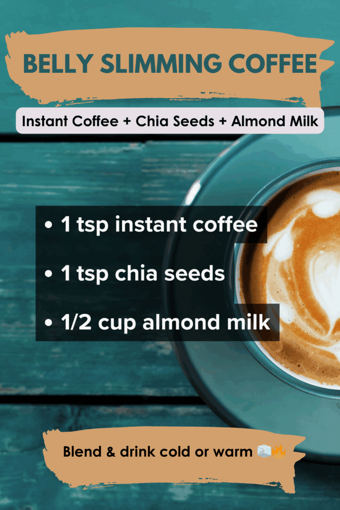 Belly Slimming Coffee Recipe with Chia Seeds & Almond Milk