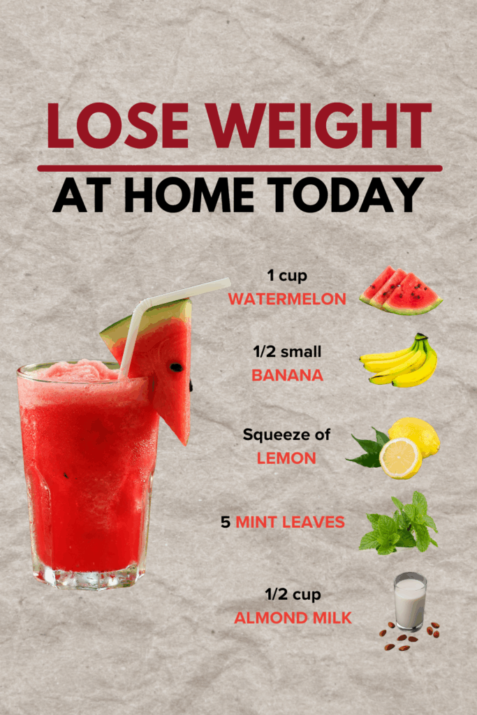Lose Weight at Home Today with Watermelon Smoothie