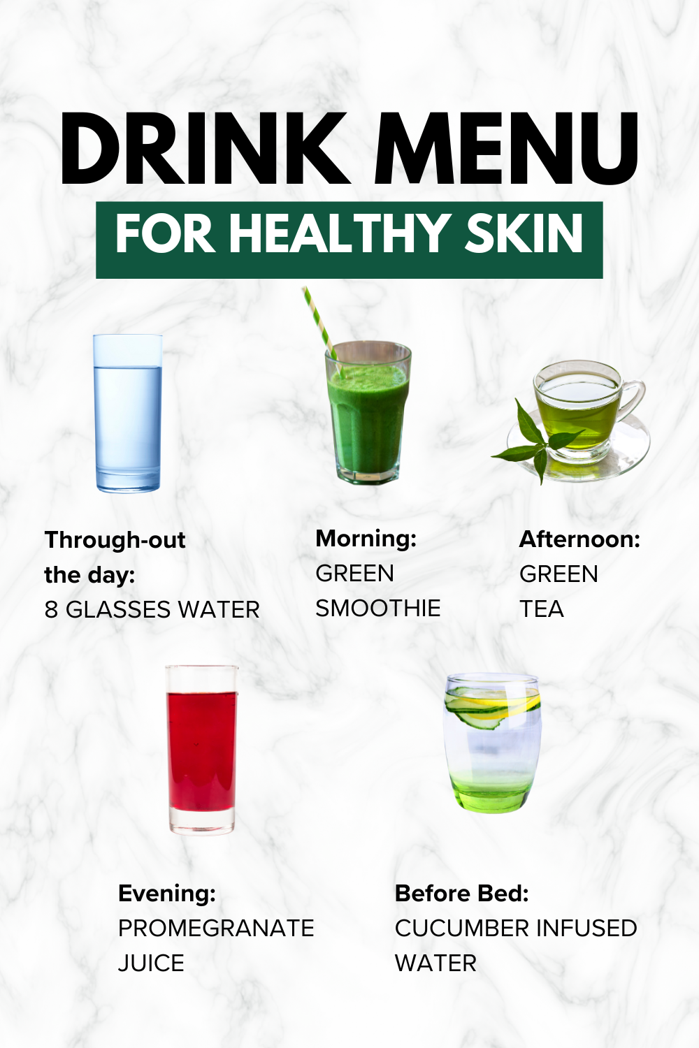 Best Drink Menu for Glowing & Healthy Skin Daily