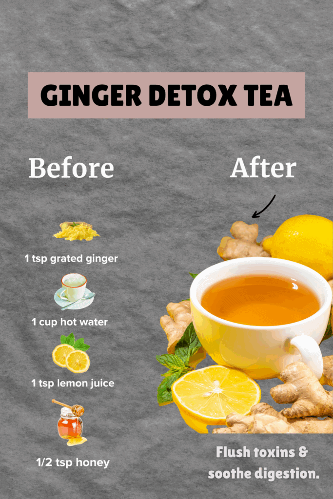 Ginger Detox Tea Recipe for Digestion & Natural Cleansing