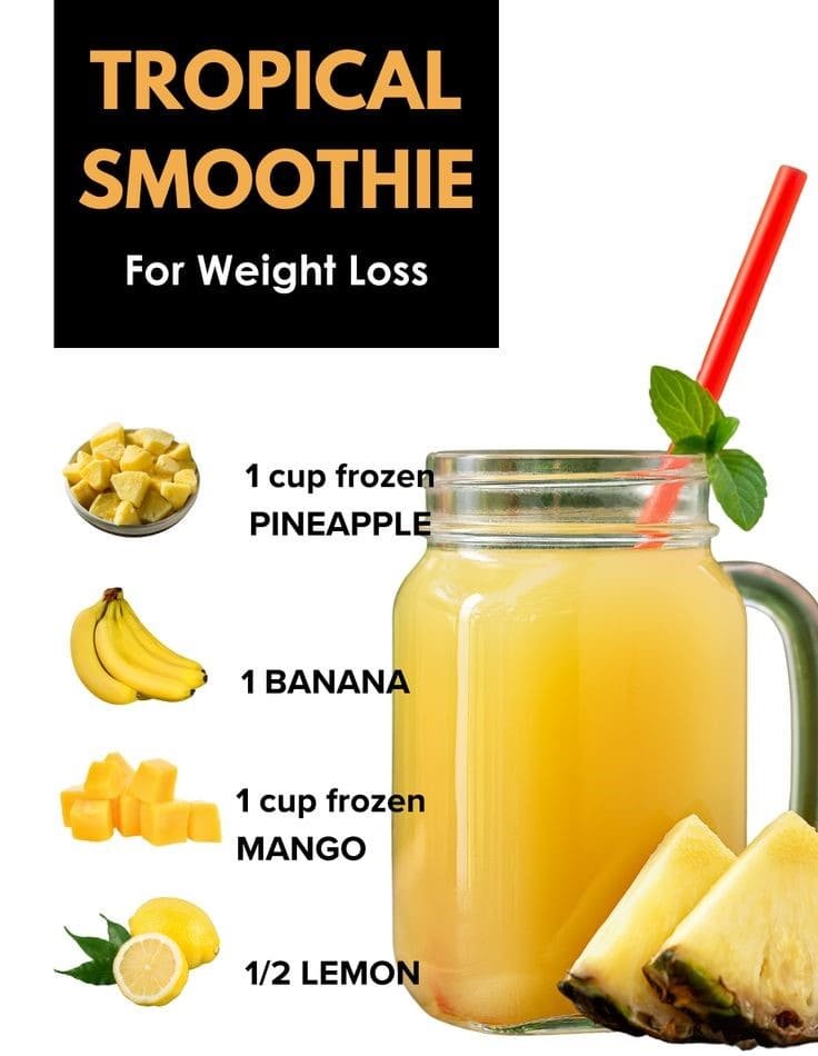 Tropical Smoothie for Weight Loss & Fat Burn